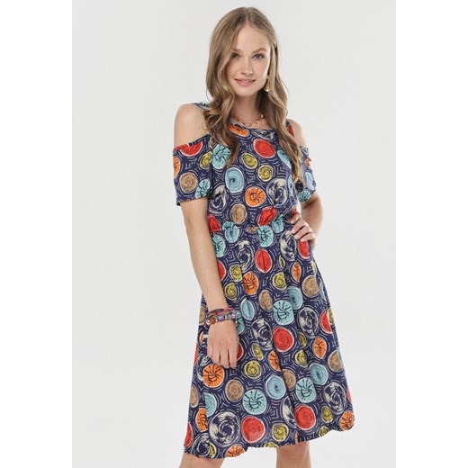 Granatowa Sukienka Kelaliana XL/XXL Born2be Odzież