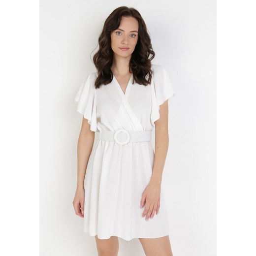 Biała Sukienka Eiregana ze sklepu Born2be Odzież w kategorii Sukienki - zdjęcie 111279286