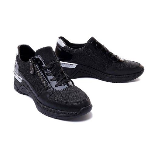 RIEKER N4313-00 sneaker black, półbuty damskie Rieker 41 e-kobi.pl