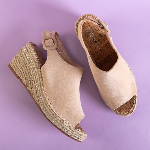 Espadryle damskie Royalfashion.pl boho na koturnie
