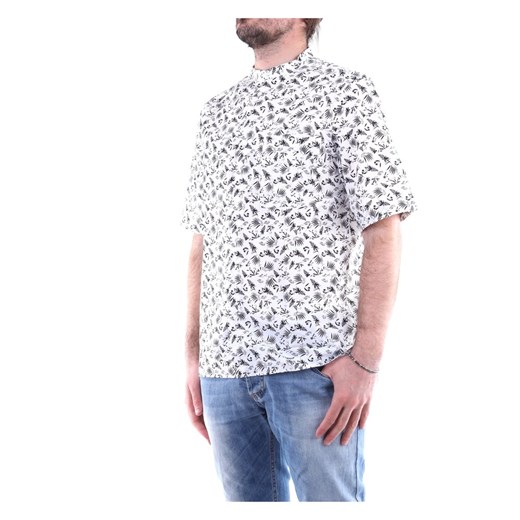 Koszula męska Paolo Pecora w abstrakcyjne wzory z krótkimi rękawami 
