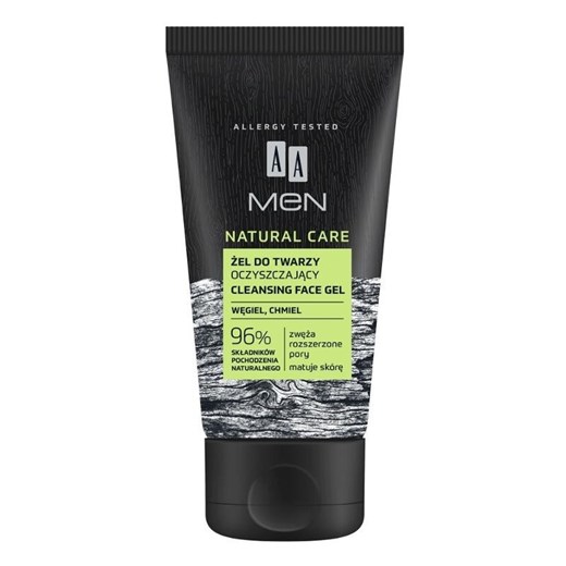AA, Men Natural Care, oczyszczający żel do mycia twarzy, 150 ml smyk