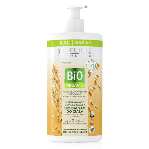 Eveline, Bio Organic, balsam do ciała ujędrniająco-odmładzający, mleczko owsiane, 650 ml Eveline smyk