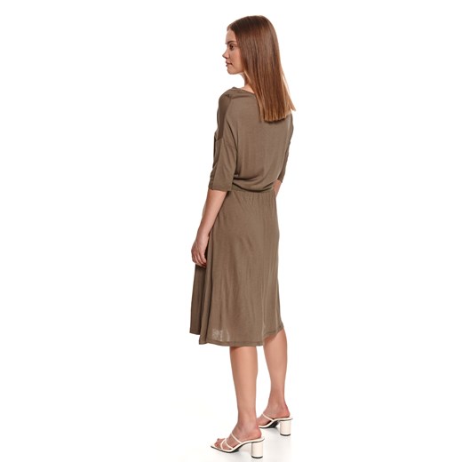 Dzianinowa sukienka z ozdobną gumą w pasie Top Secret 36 Top Secret