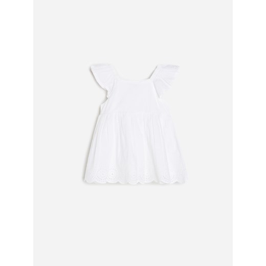 Reserved - Bawełniana sukienka z haftem - Biały Reserved 104 Reserved