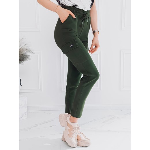 Spodnie damskie Edoti.com zielone 