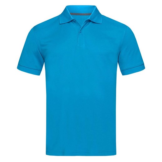 Koszulka Polo, Niebieska, Sportowa, ACTIVE-DRY Poliester, dzianina pique TSJNPLPOLOST8050hawaiiblue ze sklepu JegoSzafa.pl w kategorii T-shirty męskie - zdjęcie 111502756