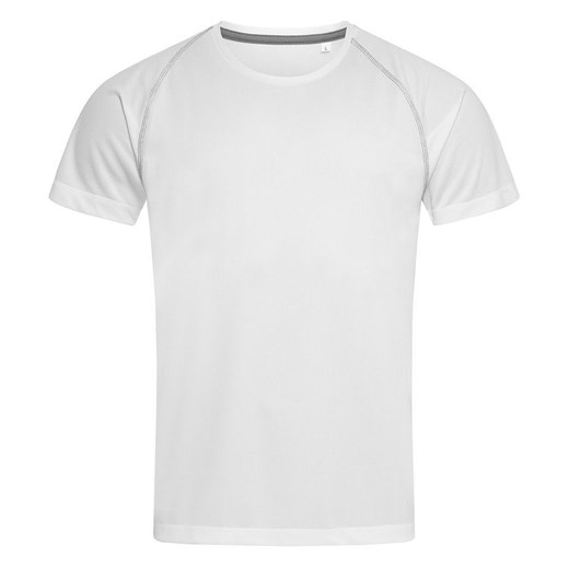 Koszulka T-shirt, Biała, Sportowa, ACTIVE-DRY Poliester, Raglanowe Rękawy TSJNPLST8030white ze sklepu JegoSzafa.pl w kategorii T-shirty męskie - zdjęcie 111502758