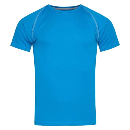 Koszulka T-shirt, Niebieska, Sportowa, ACTIVE-DRY Poliester, Raglanowe Rękawy TSJNPLST8030hawaiiblue ze sklepu JegoSzafa.pl w kategorii T-shirty męskie - zdjęcie 111502765