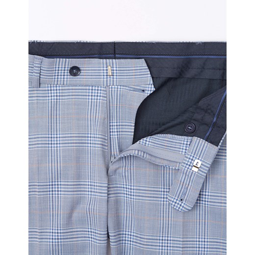 Niebieskie spodnie w kratę Recman ATLANTE 315 Recman 176/86 Eye For Fashion