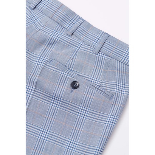 Niebieskie spodnie w kratę Recman ATLANTE 315 Recman 182/98 Eye For Fashion