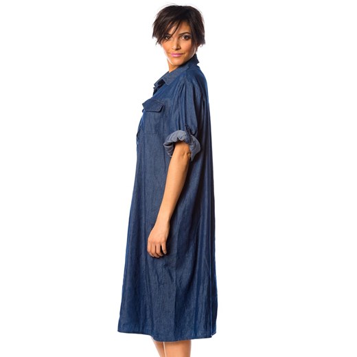 La Fabrique Du Jean sukienka dzienna z długimi rękawami midi koszulowa 