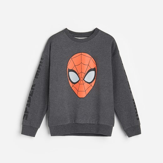 Reserved - Bluza z nadrukiem Spider-Man - Szary Reserved 164 Reserved promocja