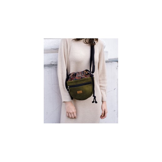 Torebka listonoszka "MINI CROSSERKA", khaki z żakardem Mebags me&BAGS