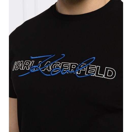 T-shirt męski Karl Lagerfeld z krótkim rękawem z napisami 