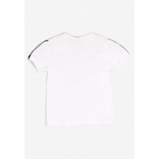 T-shirt chłopięce biały Born2be z nadrukami z krótkim rękawem 