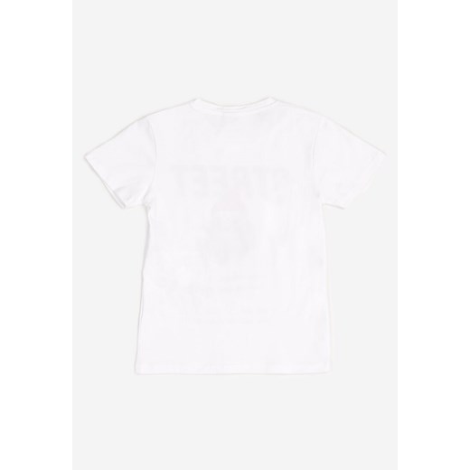 T-shirt chłopięce Born2be z bawełny biały 