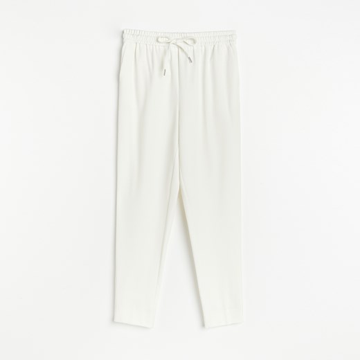 Reserved - Spodnie z elastyczną talią - Biały Reserved 36 Reserved