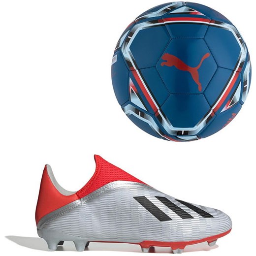 Zestaw: buty piłkarskie korki X 19.3 LL FG Adidas + piłka Team Final 6 roz.5 Puma 45 1/3 wyprzedaż SPORT-SHOP.pl