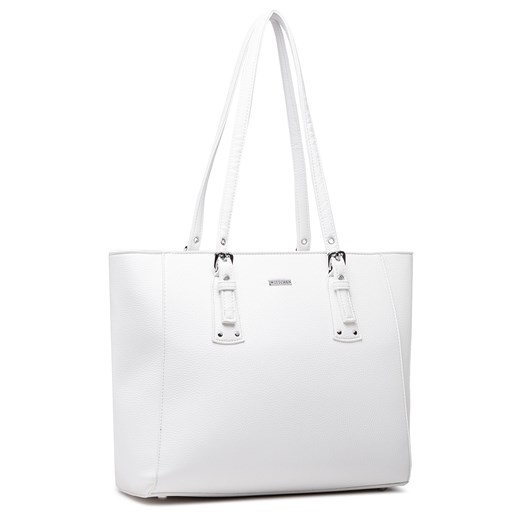 Shopper bag Wittchen na ramię biała elegancka skórzana 