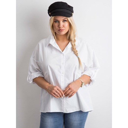 Plus size white shirt Fashionhunters one size L/XL Factcool