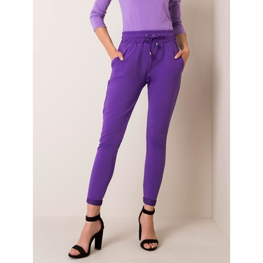 Purple cotton sweatpants Fashionhunters XS Factcool