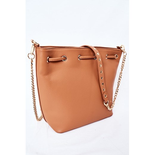 Shopper bag Nobo matowa ze skóry ekologicznej na ramię w stylu glamour 