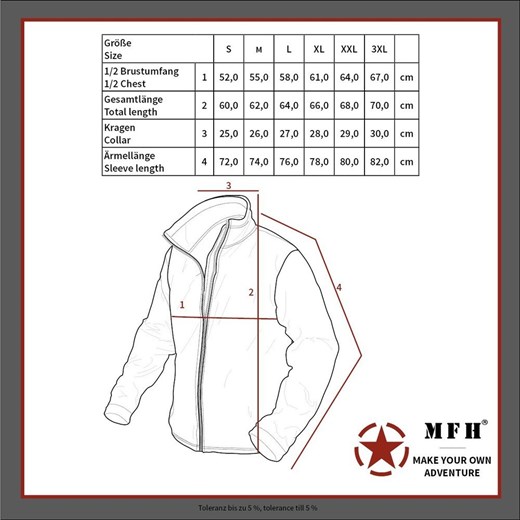 MFH - Bluza termoaktywna US Jacket Lining - Czarna - 03202A Mfh M SpecShop.pl
