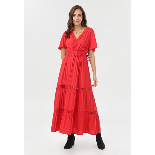 Czerwona Sukienka Selphie ze sklepu Born2be Odzież w kategorii Sukienki - zdjęcie 111707236