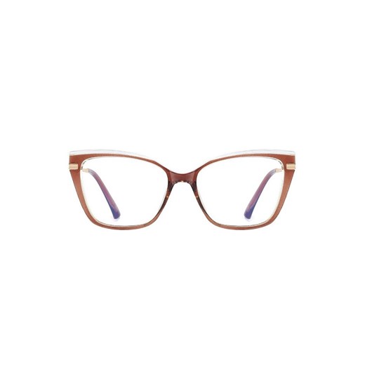 Okulary kocie do komputera damskie z filtrem BLUE Light zerówki 2577-4 Stylion Stylion