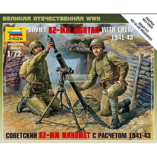 ZVEZDA Soviet 82mm Mortar with Crew