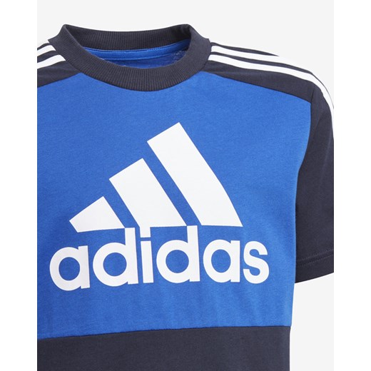 adidas Performance Esstentials Colorblock Koszulka dziecięce Niebieski 104 okazyjna cena BIBLOO