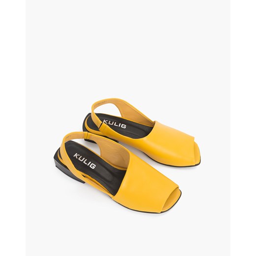 żółte sandały damskie skórzane 108-204-ŻÓŁTY Kulig 41 KULIG