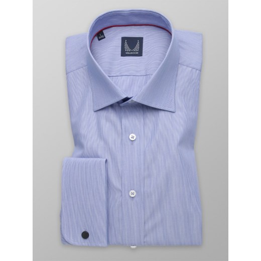 Niebieska klasyczna koszula na spinki Willsoor XL (43/44) / 176-182 Willsoor