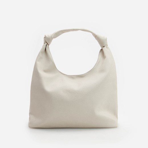 Reserved - Fakturowana torebka hobo - Kremowy Reserved ONE SIZE Reserved