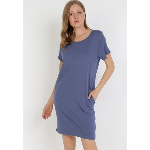 Niebieska Sukienka Hysopheu ze sklepu Born2be Odzież w kategorii Sukienki - zdjęcie 111929087