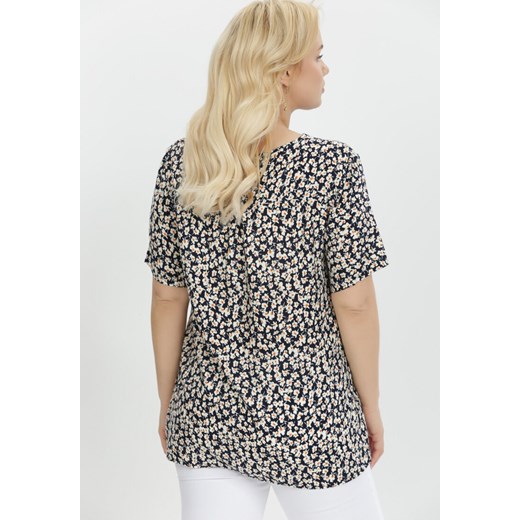 Bluzka damska Born2be z okrągłym dekoltem z krótkimi rękawami 