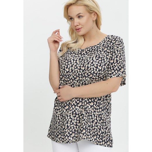 Bluzka damska Born2be z krótkimi rękawami z okrągłym dekoltem 