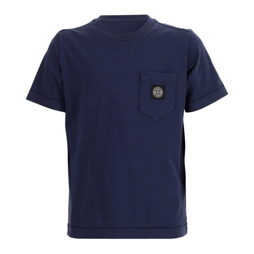 T-shirt chłopięce granatowy Stone Island bawełniany