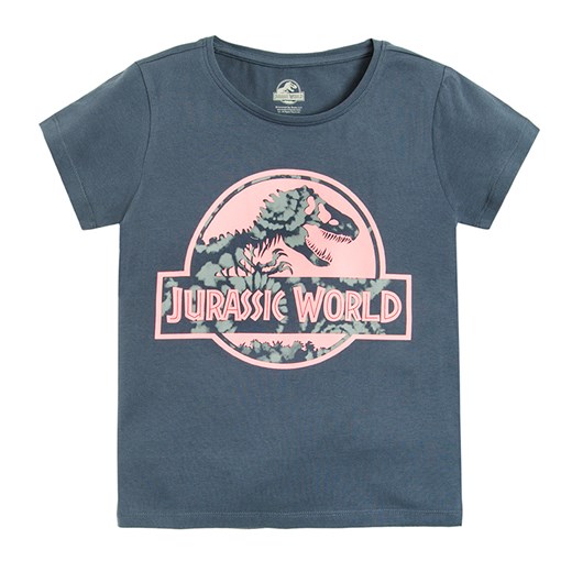 Cool Club, T-shirt dziewczęcy, grafitowy, Jurassic World Cool Club 158 smyk