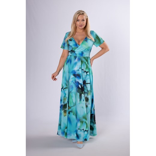 Sukienka Ptak Moda z krótkimi rękawami maxi elegancka 