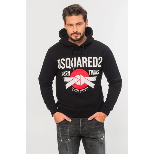 Dsquared2 - czarna bluza męska z kapturem ze sklepu outfit.pl w kategorii Bluzy męskie - zdjęcie 111988675