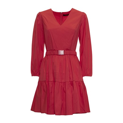 Sukienka czerwona Twinset z długimi rękawami casualowa 