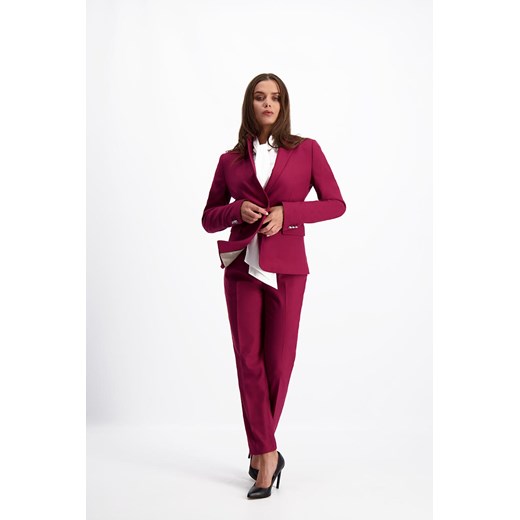 Bordowe spodnie damskie eleganckie 84508 Lavard 34 Lavard okazja