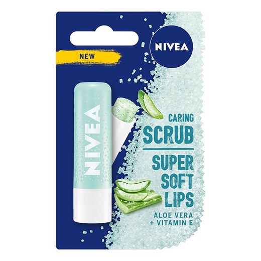 Nivea, Lip Care, pielęgnujący peeling do ust, aloe vera, 4.8g Nivea wyprzedaż smyk