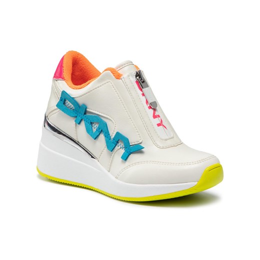 DKNY Sneakersy Parlan Zip Up Wedge Sneaker K1134014 Biały 41 MODIVO