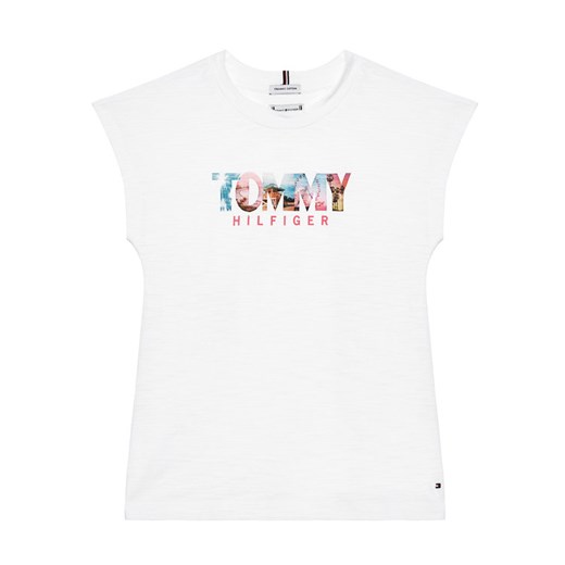 Tommy Hilfiger T-Shirt Photo Print KG0KG05867 M Biały Regular Fit Tommy Hilfiger 7Y MODIVO