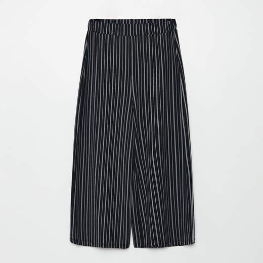 Cropp - Wzorzyste spodnie culotte - Szary Cropp XS Cropp
