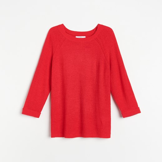 Reserved - Sweter z raglanowymi rękawami - Czerwony Reserved L Reserved