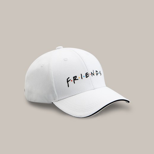 Reserved - Bawełniana czapka z daszkiem Friends - Biały Reserved ONE SIZE promocyjna cena Reserved